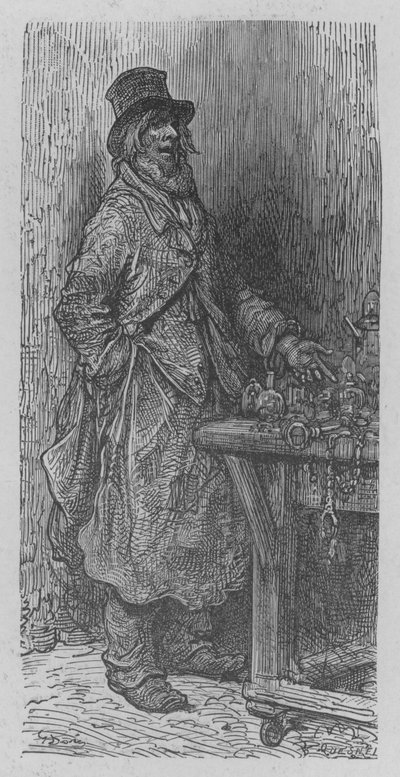 The Lock Seller by Gustave after Dore